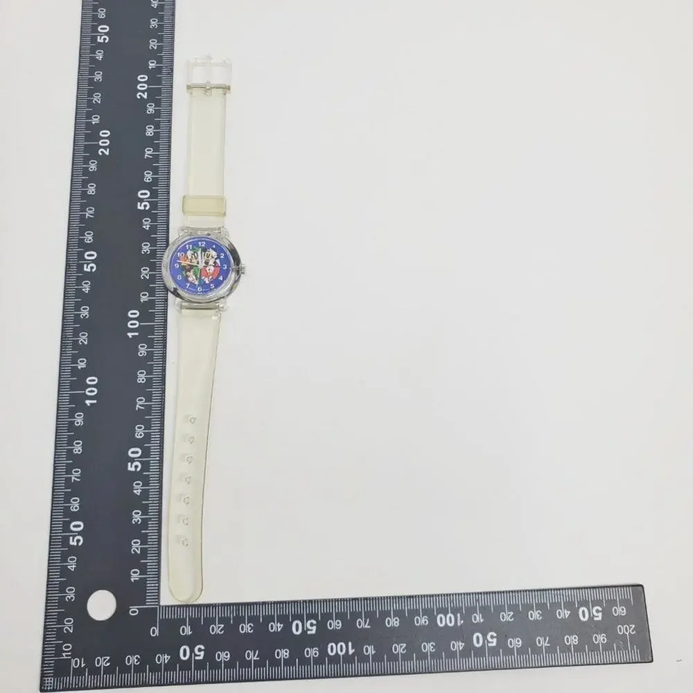 Disney Y2K Mickey Minnie Goofy Donald Analog Watch Clear